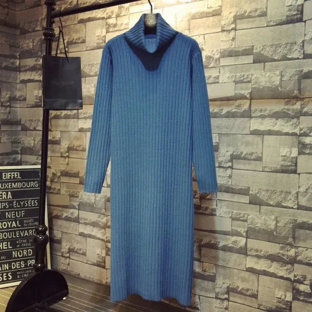 Classic Casual Turtleneck Dress