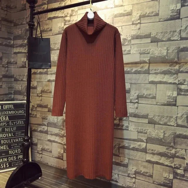 Classic Casual Turtleneck Dress