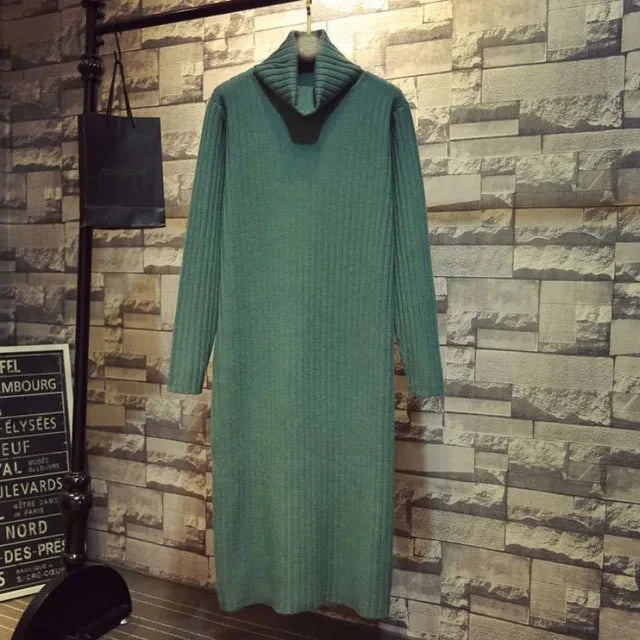 Classic Casual Turtleneck Dress
