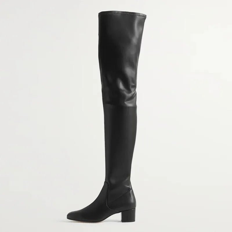 Classic Thigh High Leather Boots