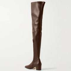 Classic Thigh High Leather Boots