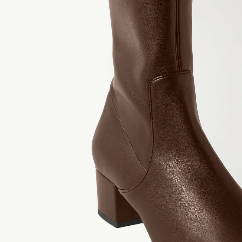 Classic Thigh High Leather Boots