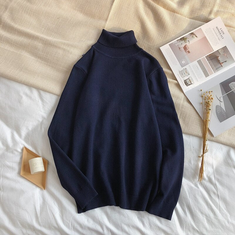 Classic Turtleneck Knit Sweater