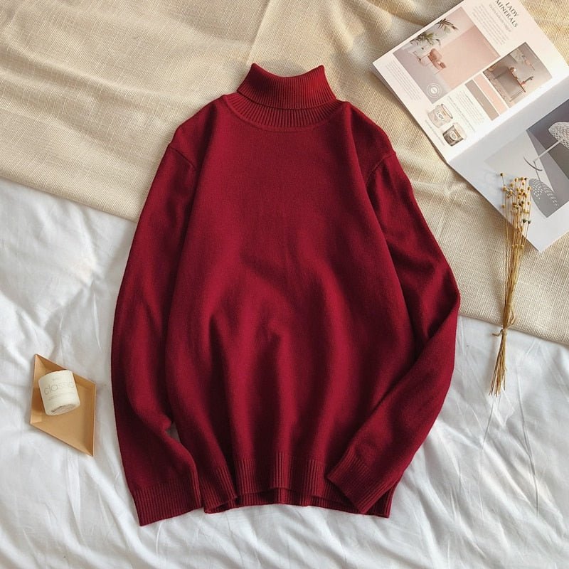 Classic Turtleneck Knit Sweater