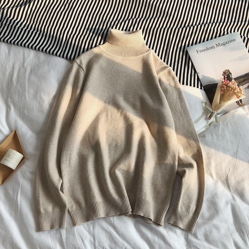 Classic Turtleneck Knit Sweater