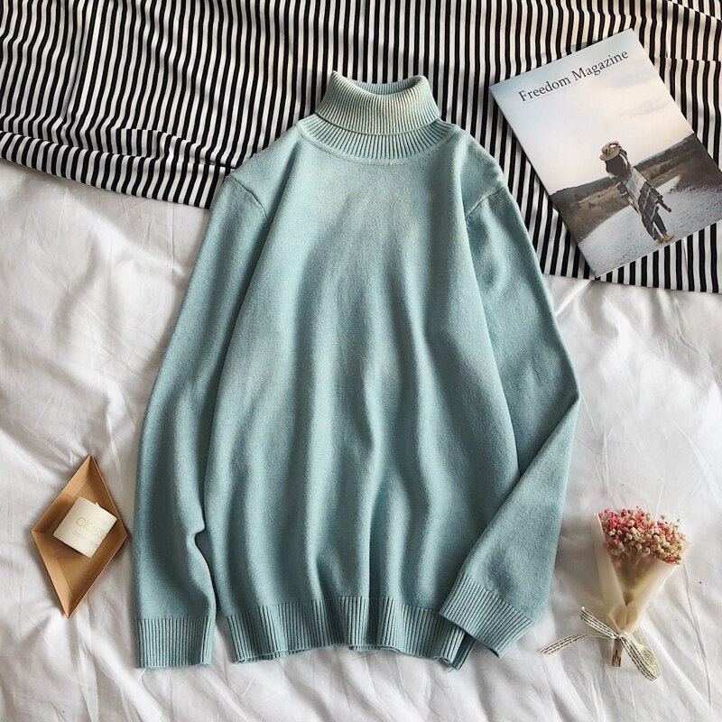 Classic Turtleneck Knit Sweater