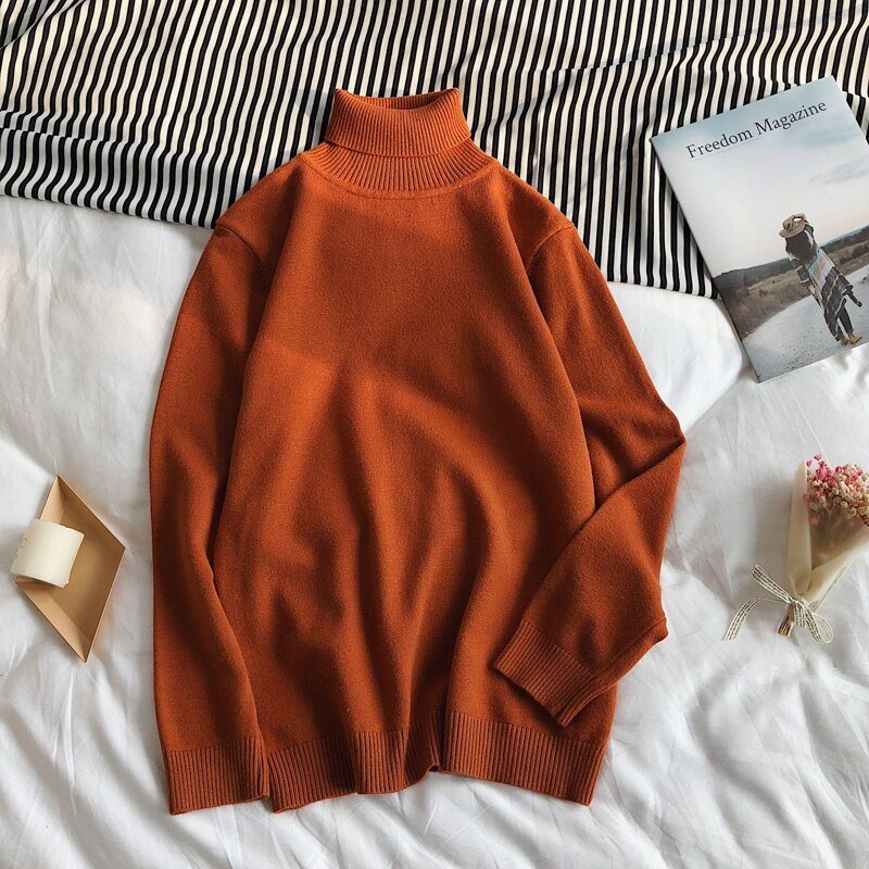 Classic Turtleneck Knit Sweater