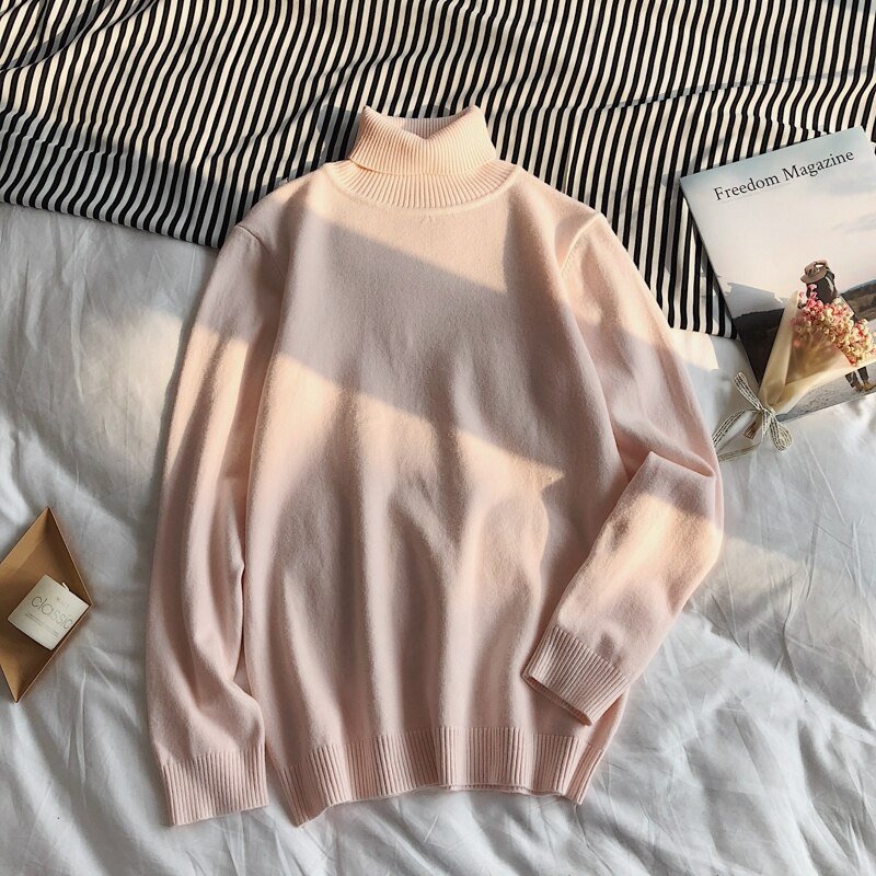 Classic Turtleneck Knit Sweater