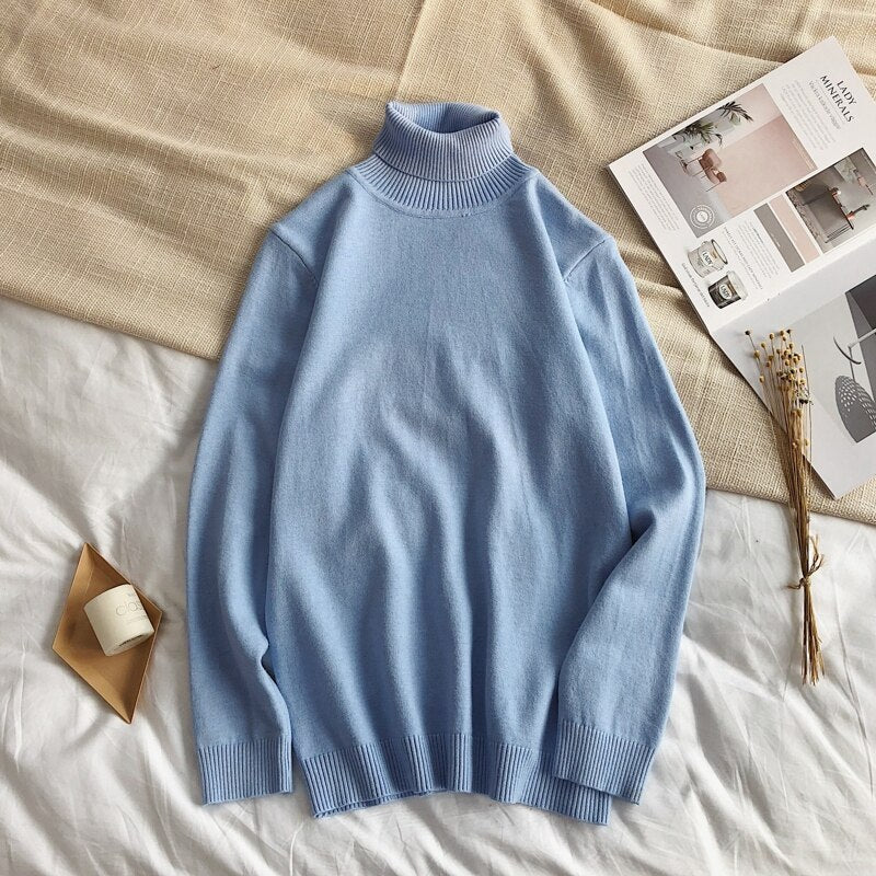 Classic Turtleneck Knit Sweater