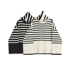 Classic Turtleneck Striped Sweater