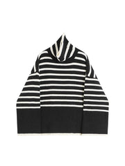 Classic Turtleneck Striped Sweater