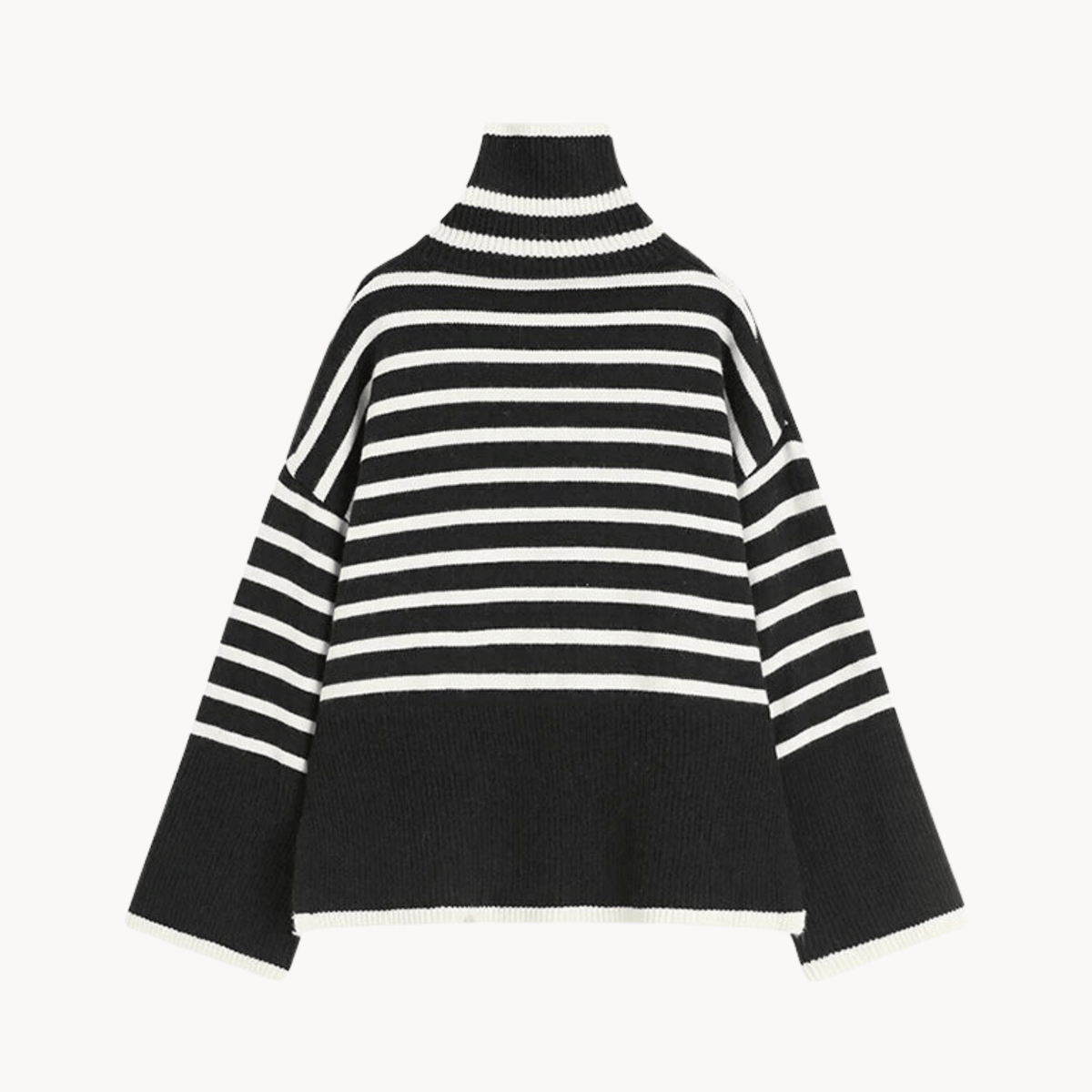 Classic Turtleneck Striped Sweater