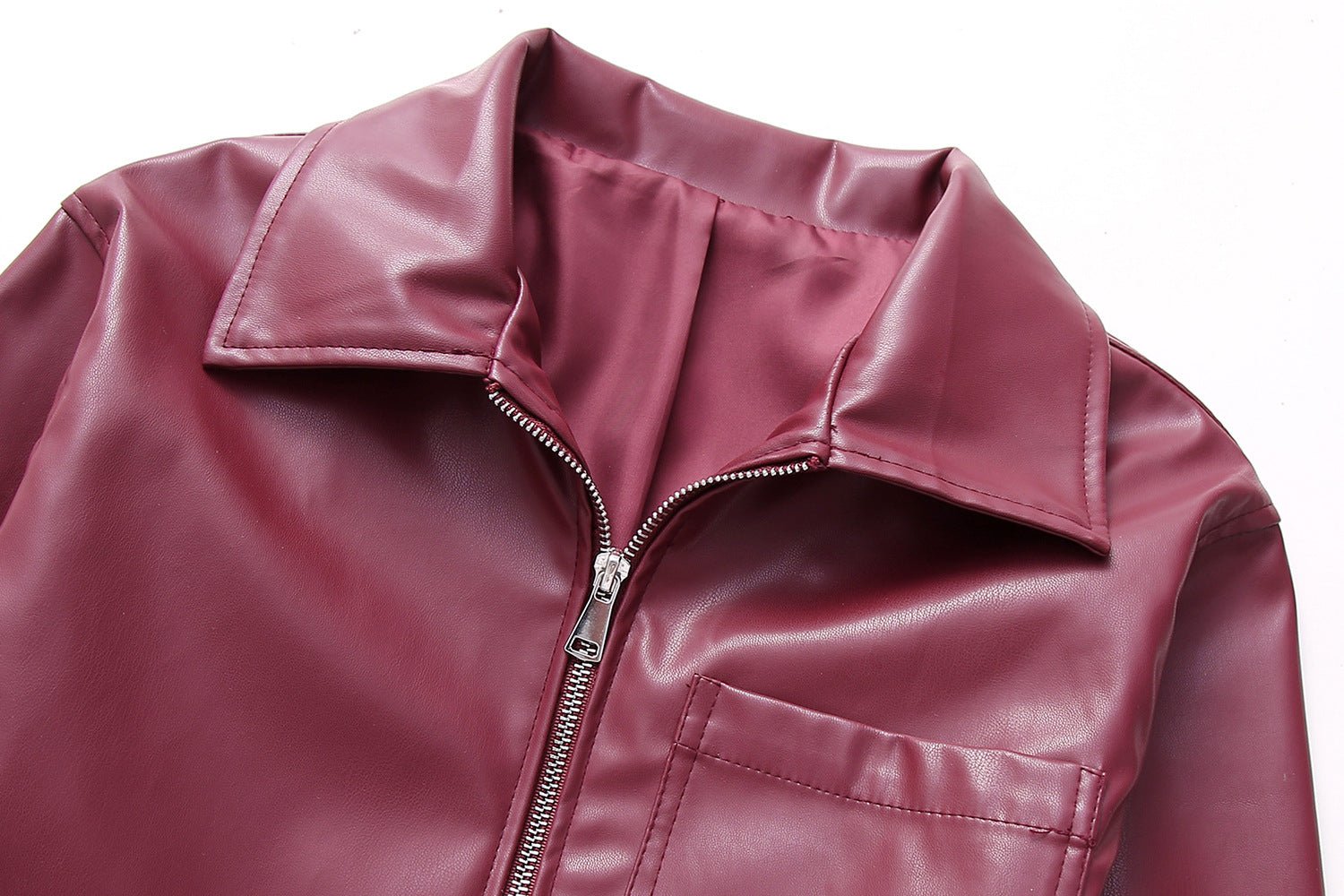 Classic Zip-Up Leather Jacket