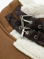 Collar Belt Winter Short Coat