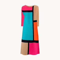 Color Block Collection Pleated Dress