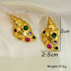 Color Drops Conch Earrings