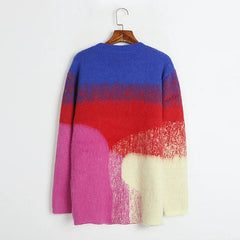 Color Melt Wool Blend Knit Sweater