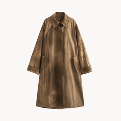 Color Wash Effect Trench Coat