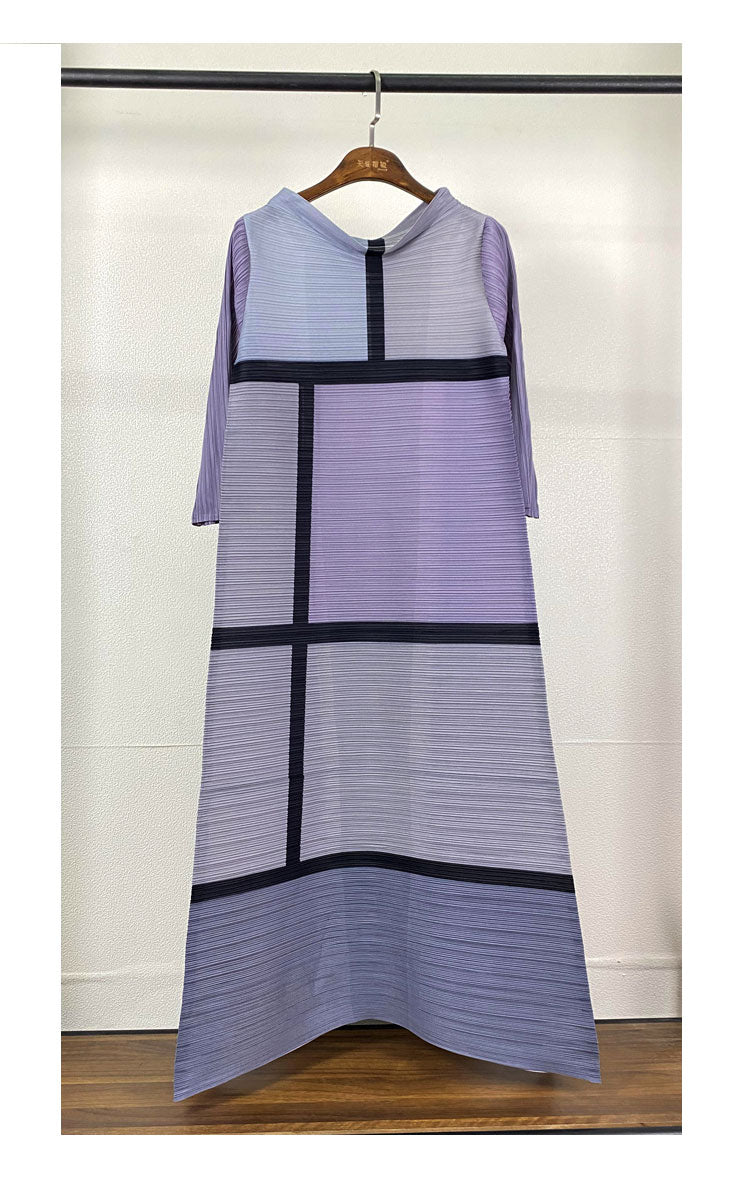 Colorblock Pleated Dress