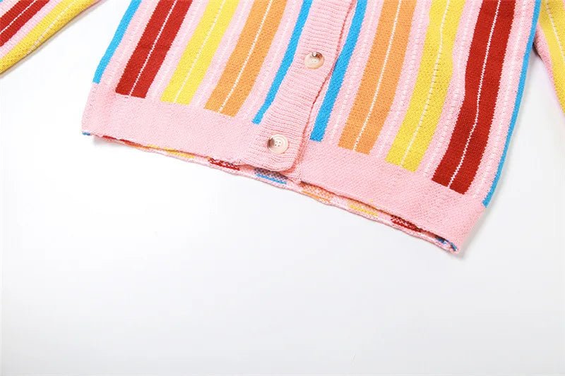 Colorful Stripe Knitted Sweater