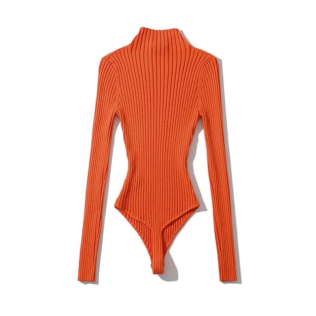 Contoured Ribbed Knitted Bodysuit