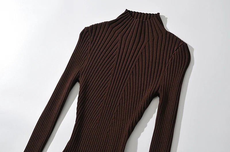 Contoured Ribbed Knitted Bodysuit