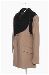 Contoured Splice Notched Collar Blazer