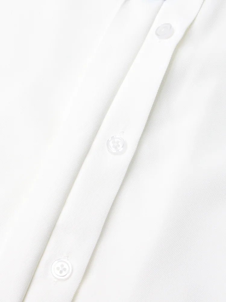 Contrast Accordion Lantern Sleeves Shirt