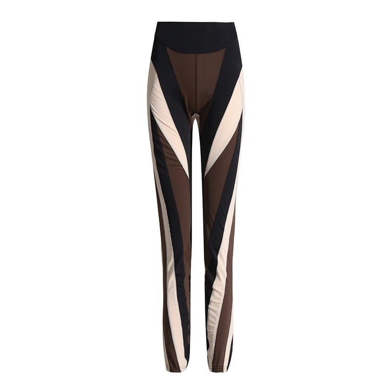 Contrast Contour Spiral Leggings