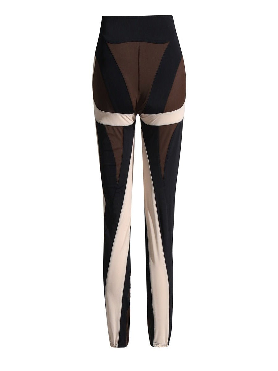 Contrast Contour Spiral Leggings