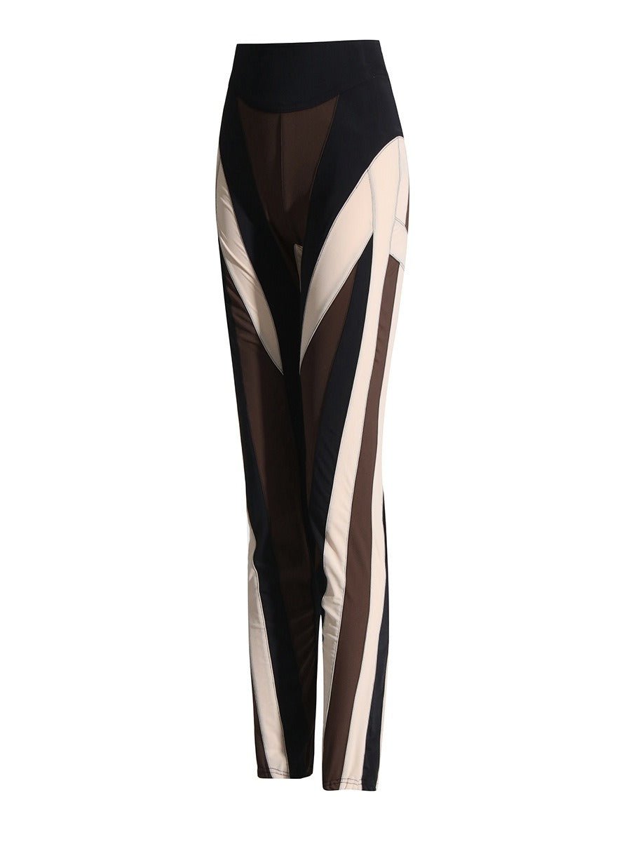 Contrast Contour Spiral Leggings