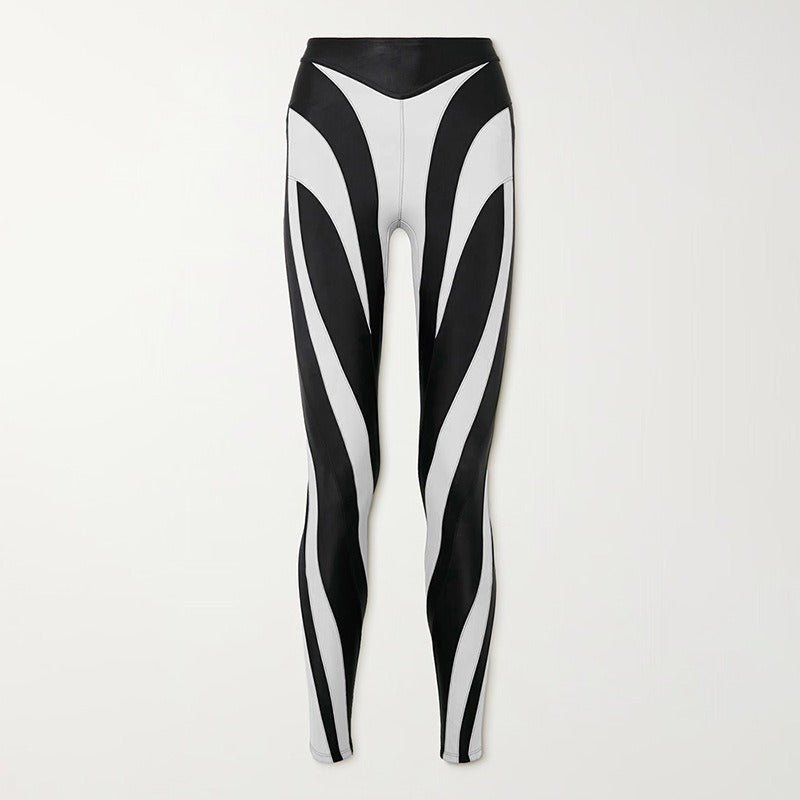 Contrast Contour Spiral Leggings