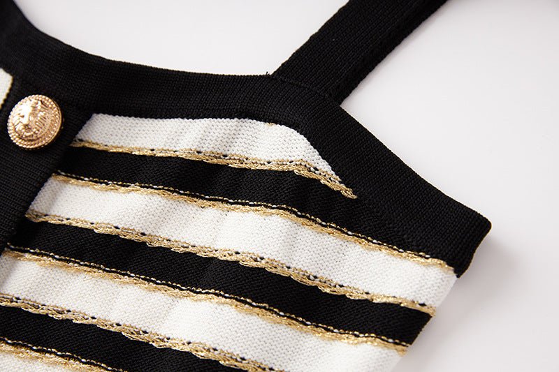 Contrast Striped Mini Dress