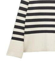Contrast Stripes Knit Cardigan