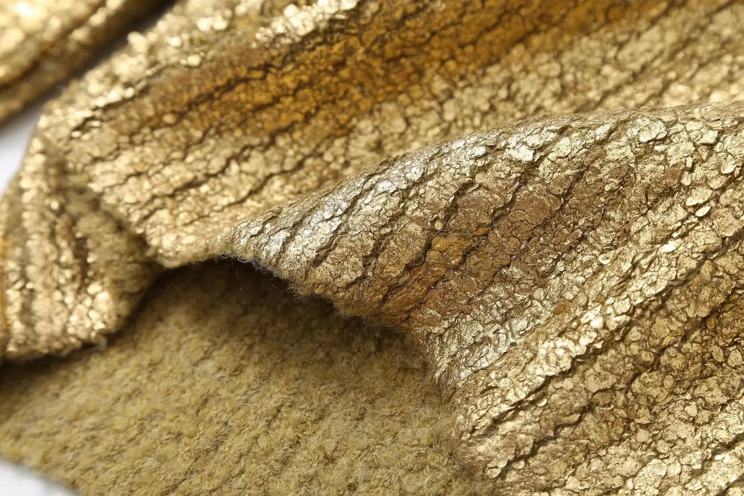 Cracked Metallic Gold Knitted Top