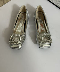 Boutique Splicing Flat Shoes Women Black Faux Leather Zircon