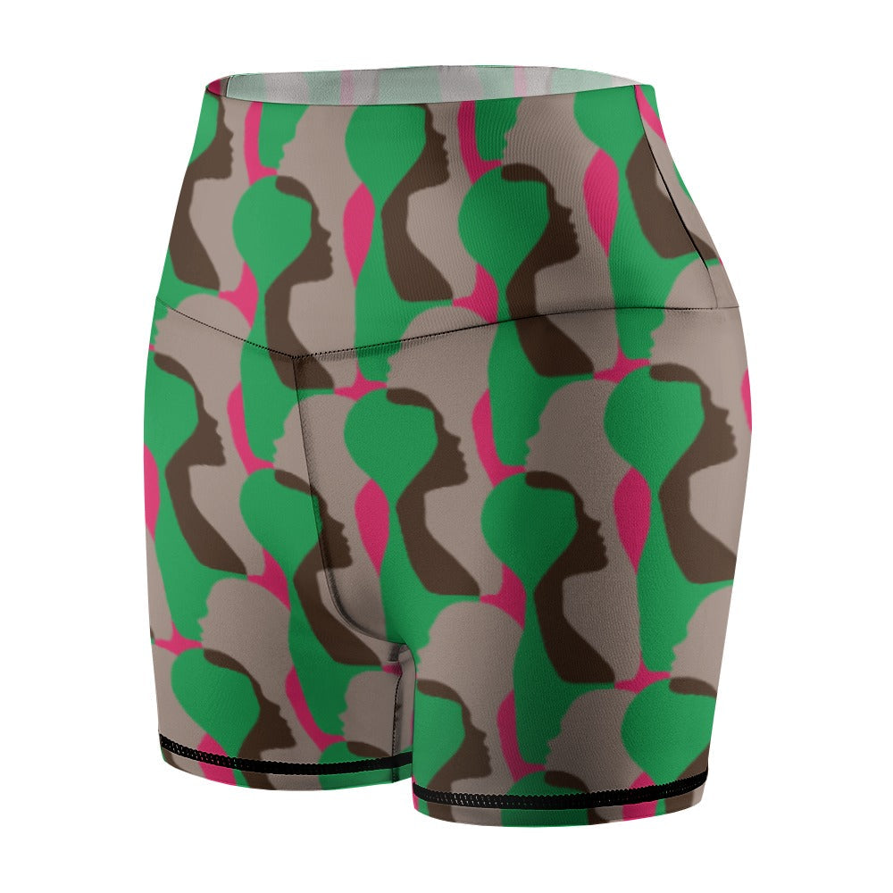 Ubuso Green Yoga Shorts