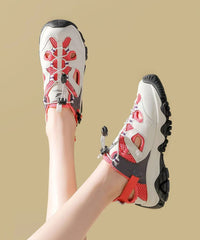 Casual Red Platform Sandals Hollow Out Breathable Mesh