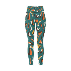 Mbida Green High-Waisted Leggings