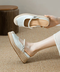 Comfortable Apricot Nail Bead Splicing Platform Slide Sandals