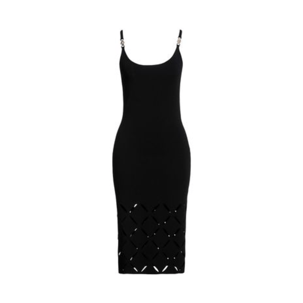 Decorative Cutoffs Bodycon Midi Dress