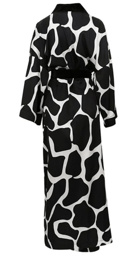 Deep V-Neck Floor Length Dress