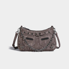 Denim Crossbody Chain Strap Handbag