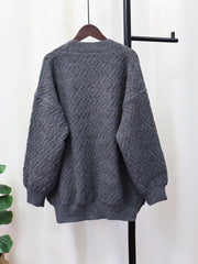 Denim Flap Pocket Spliced Sweater