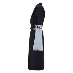 Denim Forearm Sleeves Spliced Coat