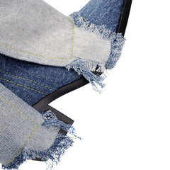 Denim Fray Boots