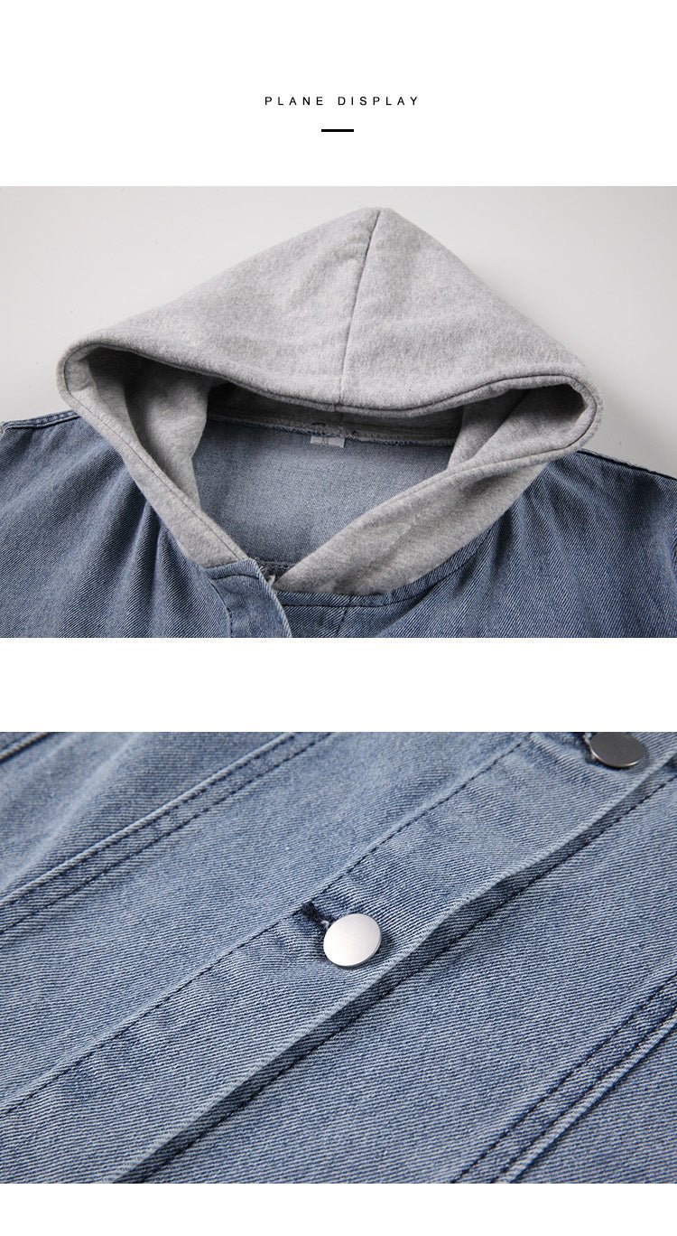 Denim Hoodie Coat