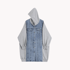 Denim Hoodie Coat