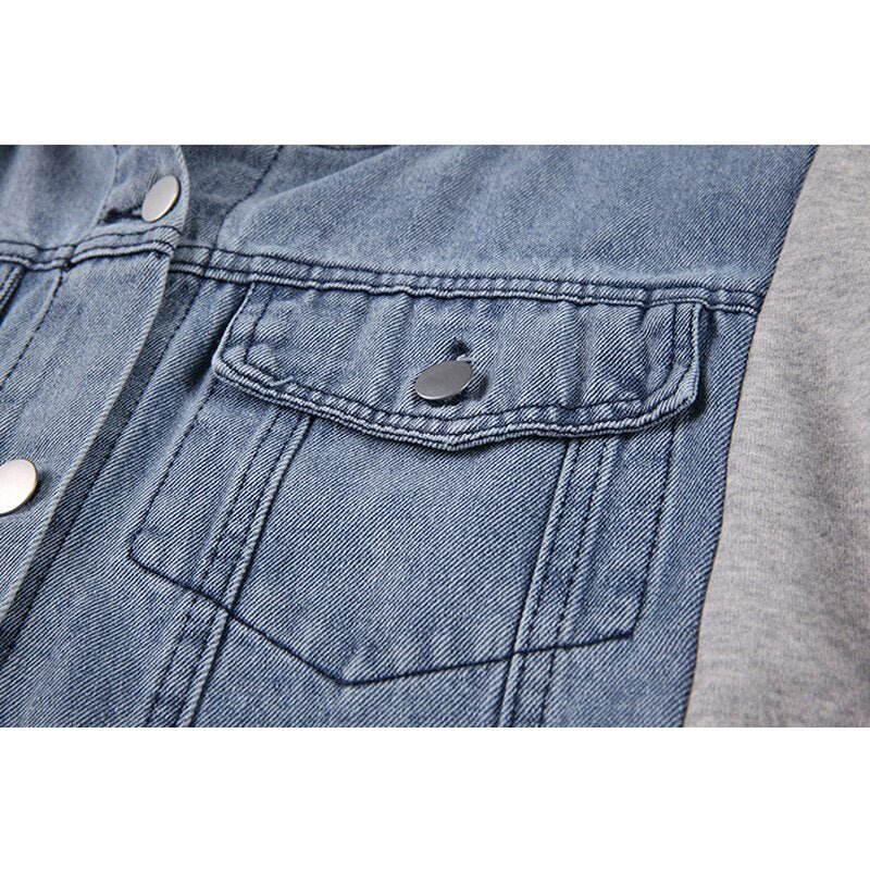 Denim Hoodie Coat