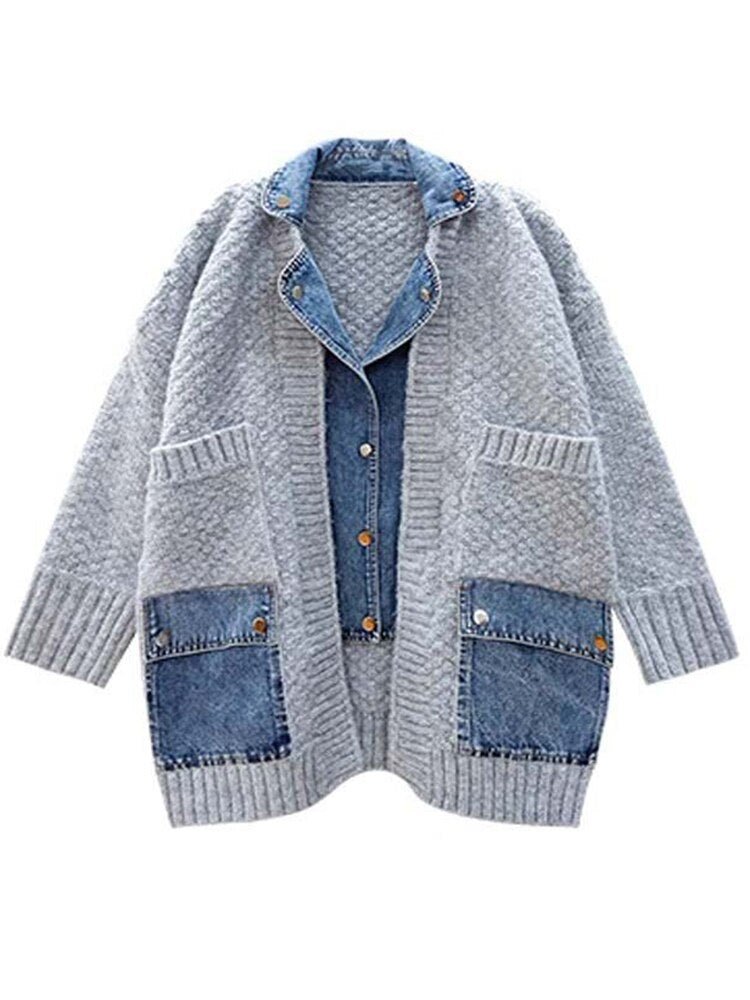 Denim Knit Sweater